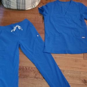 FIGS royal blue scrubs